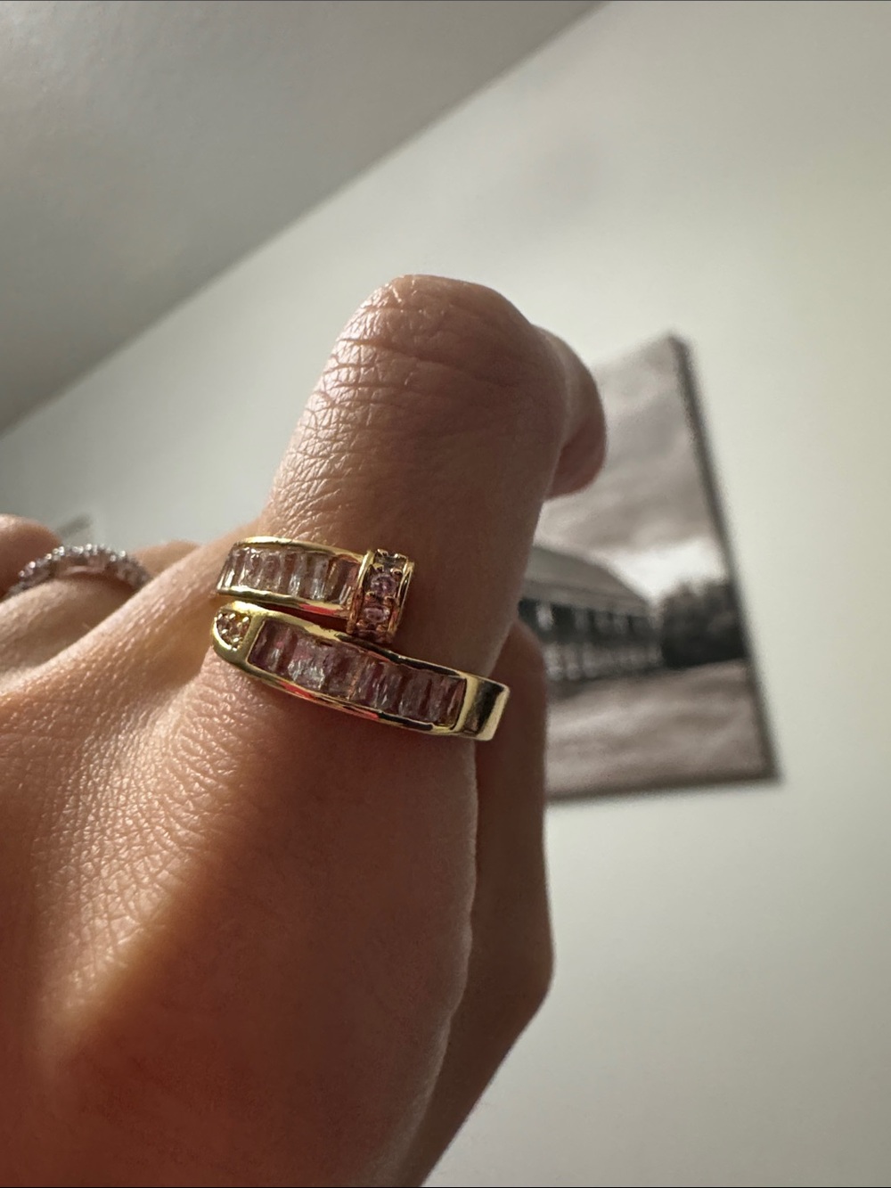 Gold-Tone Nail Ring - (adjustable!)